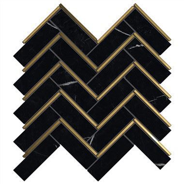 Naturalna mozaika ścienna Bianco 1 "X 3" Chevron