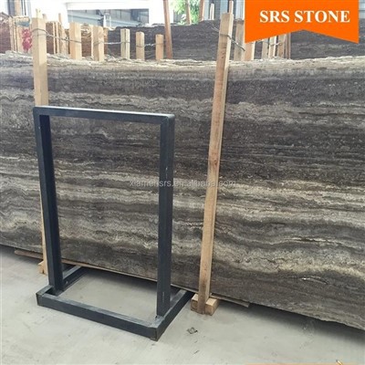 Iran Srebrna płyta trawertynowa Trawertynowa podłoga Srebrna płytka ścienna z trawertynu